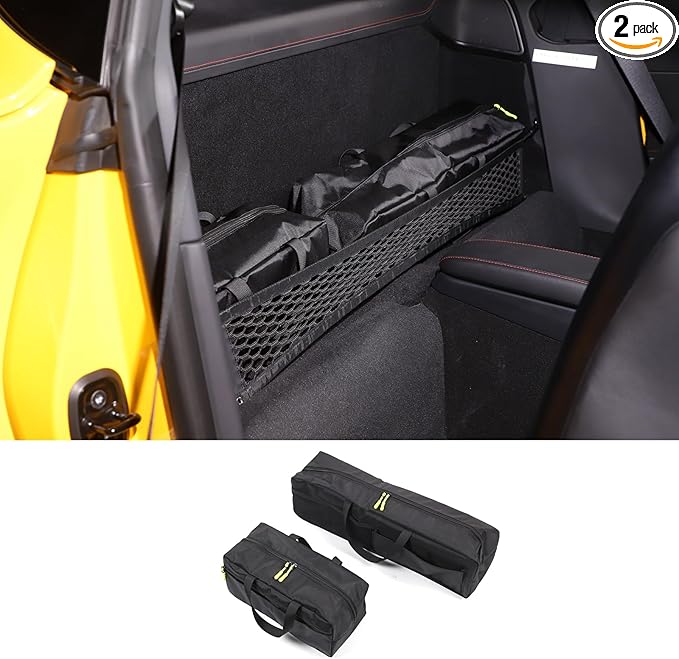 Sekhyna Car Backseat Organizer Compatible with Lotus Emira 2020-2024,Car Organizer Bag Side Trunk Cargo Storage with 2 Large Pockets,2PCS Multifunctional Storage Bag For Lotus EMIRA V6 GT4 I4 Coupe