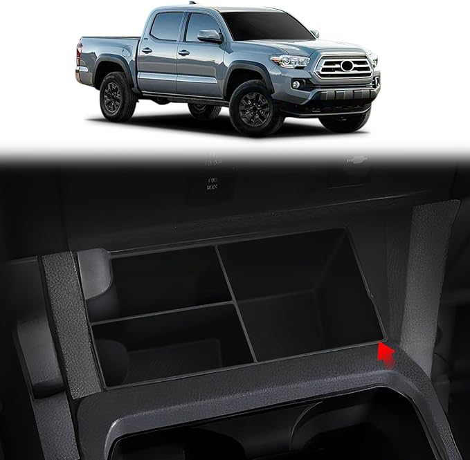 Central Control Control Storage Box Applicable to 2016-2023 Tacoma Central Control Storage Tray Interior Modification Accessories(Central Control Storage Box)
