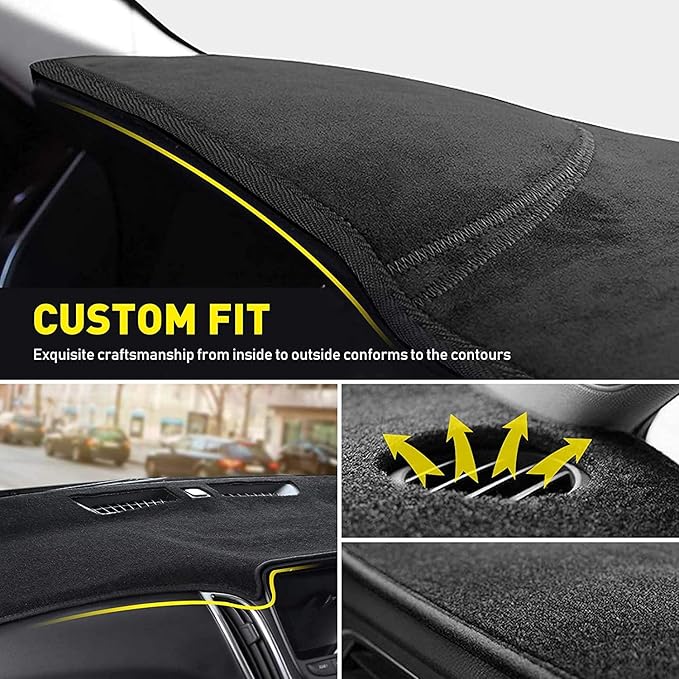 MODIGT Dashboard Dash Cover Mat Pad Fit for Nissan Altima 2007 2008 2009 2010 2011 2012 Nissan Altima Sedan Coupe Non-Glare Sunshield Protector Dash Board Cover Carpet Black