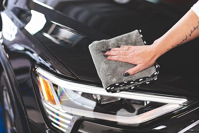The Rag Company - The Wolf Pack - Premium Ultra-Soft Microfiber Detailing Towels; Buttersoft Suede Edge; Perfect for Buffing and Final Wipedowns; 480GSM, 16in x 16in, Mixed Earth Tone Colors (3-Pack)
