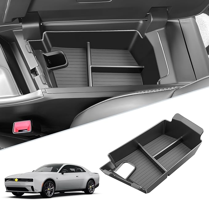 SKTU for 2024 2025 2026 Dodge Charger Center Console Organizer for 2024 2025 2026 Dodge Charger Daytona Center Console Tray Charger Daytona ABS Console Tray Dodge Charger 2024 2025 2026 Accessories