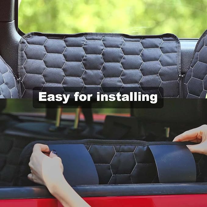 Meginc Dog Car Seat Cover for Trucks, Car Seat Cover for Back Seat Protector F150 Ram 1500, Waterproof Dog Hammock for Truck with Mesh Window Heavy Duty Seat Cover for F-Series/GMC Sierra/Silverado