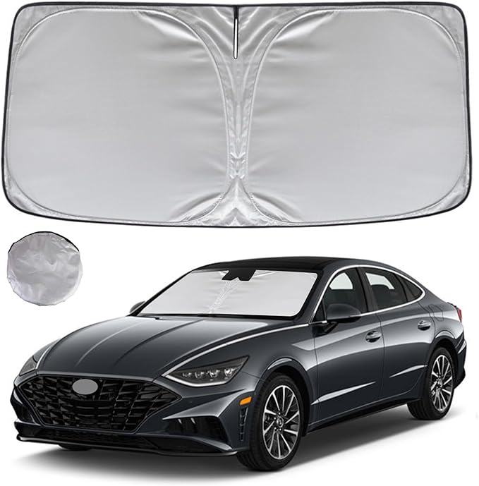 KAYZT Windshield Sun Shade for 2020-2025 2026 Hyun-dai Sonata Foldable Sunshade Front Window Custom Fit Car Accessories