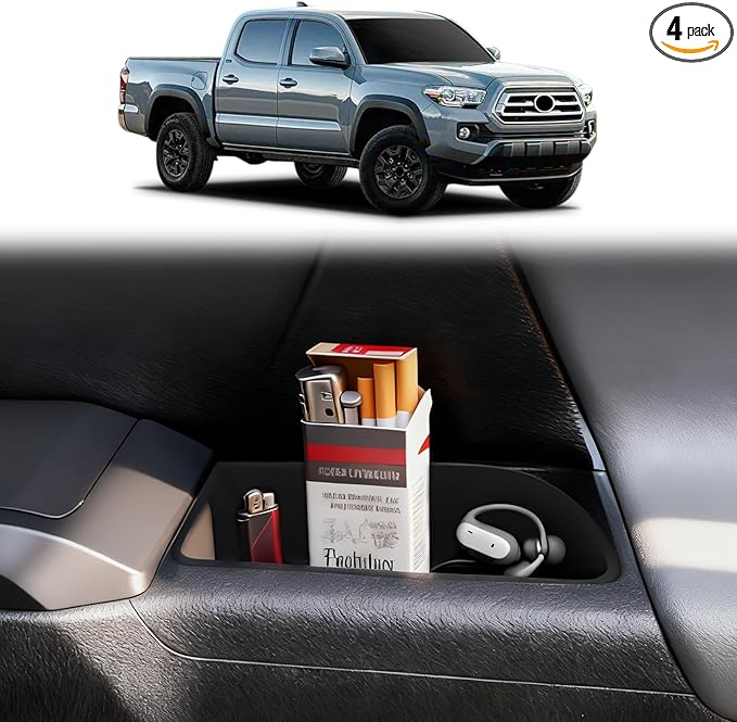 Car Door Container for 2016-2023 Toyota Tacoma Car Door Pocket Tray Silicone Storage Bag Interior Modification Accessories (Car Door Storage Box)