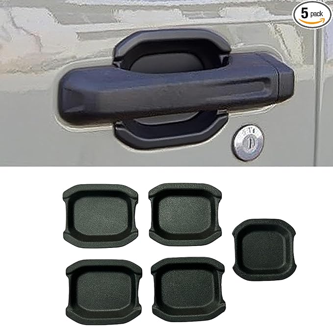 LIUQING Car Door Bowl Scratch Protector for Jeep Wrangler JL JLU & Jeep Gladiator JT 4 Doors 2018-2023 2024 2025, Exterior Door Handle Bowl Cover Trim Accessories
