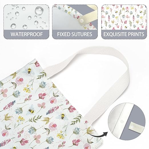 Pykfrhh Car Trash Can - Waterproof Back Seat Organizer for Vehicle, Travelling, Camping - Flower Daisy Sunflower Rose Decor