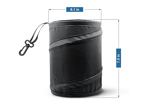 Mavoro 2 Pack, 1 Gallon Car Trash Can | Waterproof Collapsible Pop-Up Car Bin (2 Pack, 1 gal)