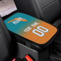 Custom Football Car Armrest Covers Universal Auto Center Console Pad Car handrail Box Cushion Personalized Add Name & Number Fans Gift Fit Suit for SUV Truck Sedan Van
