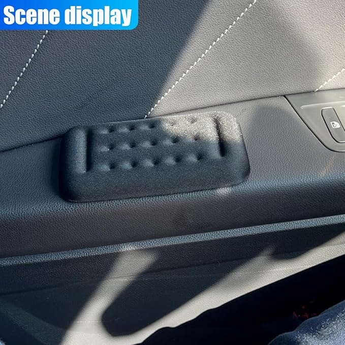 Car Arm Rest Elbow Pad, Memory Foam Auto Door Armrest Cushion, Soft Comfortable Support Pad for Relieve Elbow Fatigue, Universal Vehicle Interior Center Console Armrest Accessory (2PCS)
