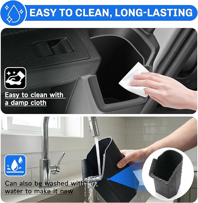 SXCY for 2025 2026 Toyota 4Runner Rear Door Cup Holder Insert 2025 2026 4Runner Accessories Silicone Cup Holder Limiter for 2026 Toyota 4Runner Console Drink Holder Adapter Non-Slip Drink Stopper