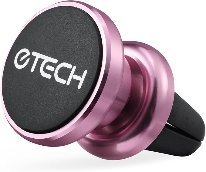 eTECH Magnetic Phone Car Mount Holder, Magnetic Mount Universal Air Vent (Rose Red)