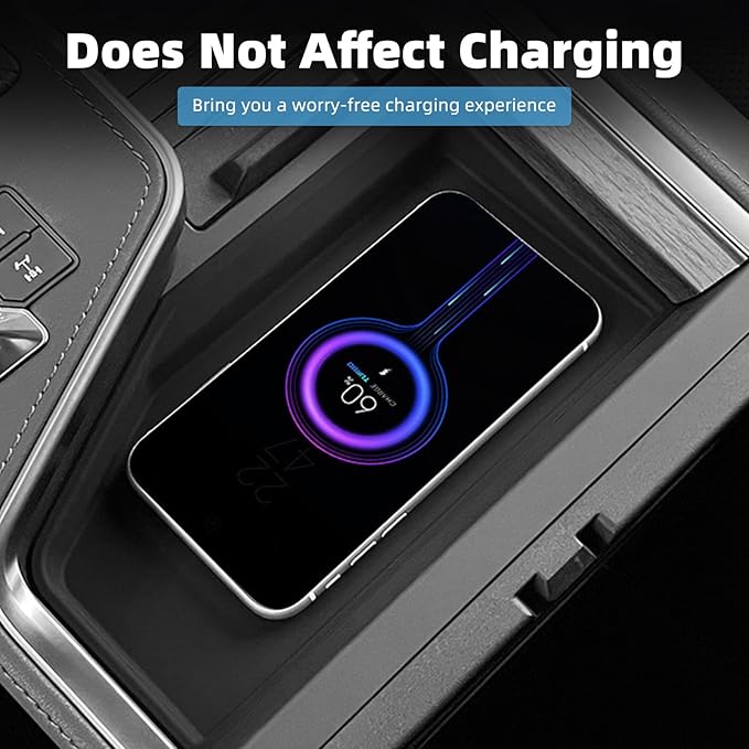 Center Console Wireless Charging Pad + Coaster Fit for Lexus GX550 2024 2025 Non-Slip Protective Mat Interior Accessories