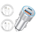 iPhone Fast Car Charger,[Apple Certfied] 38W Dual USB C Car Charger Adapter All Metal 2 Port Quick Charging with 2Pack Apple Lightning Cable for iPhone 13 Pro Max Mini 12 11 Xr Xs X 8 AirPods iPad