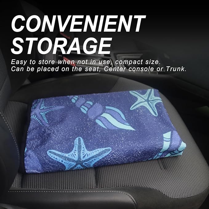 nbnhxnff Car Seat Cover (Starfish Shell Conch, 1pcs Front Seat)