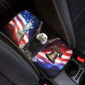 Eagle Liberty Car Center Console Cover Patriotic Car Accessories for Women Men Arm Rest Cover for SUV Sedan Comfortable Car Armrest Cover Pad
