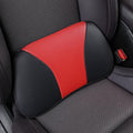 Aerovia 1p Memory Foam Lumbar Support Pillow for car Lower Back Pain Relief - Back Cushion for Driving, Chair Support for Car-Office Chair（Black&Red）