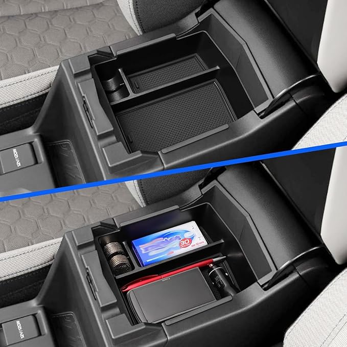smabee Center Console Organizer Tray for 2025 Subaru Forester Armrest Storage Insert Box Center Console Storage Tray Insert ABS Interior Accessories Black