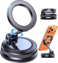 Coolpow【Newest Vacuum Magnetic Phone Holder for Car Phone Holder Mount【Movable Vacuum Suction】 Magsafe Car Mount Cell Phone Holders for Your Car Accessories Interior for Women Men for iPhone 17 16 15