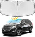 for Chevrolet Equinox 2010-2017 Windshield Sun Shade - 4 Layers Car Sunshades for Front Windows Shade Cover Custom Fit Equinox Sun Visor 240T Retractable Shade Blocks UV Rays Car Accessories