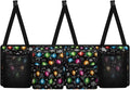 Christmas Colorful Lights Trunk Organizer,Capacity Car SUV Organizer with Elastic Net, Hanging Car Storage Bag with Lids, Space Saving Expert