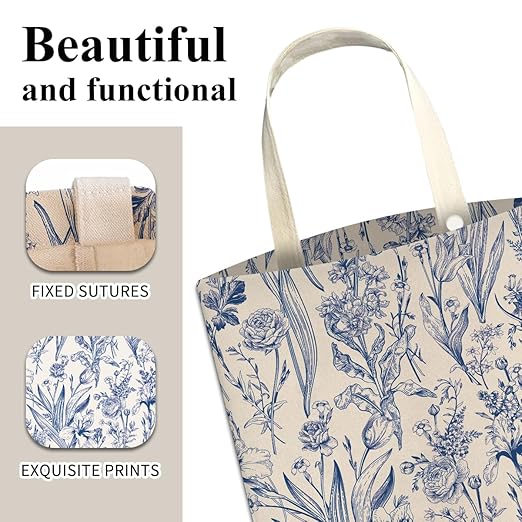 Car Trash Can, Cute Car Trash Bag, Hanging Car Organizer and Storage Bag, Trash Bin for Car Accessories, Vehicle, Travelling, Camping Cute Blue Floral