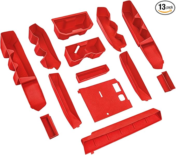bgucar Interior Silicone Liner Insert Custom Fit for Tacoma 2024-2026, Silicone Organizer Tray for Tacoma Gen 4th Double Cab only - Fully Covered - for Tacoma Accessories