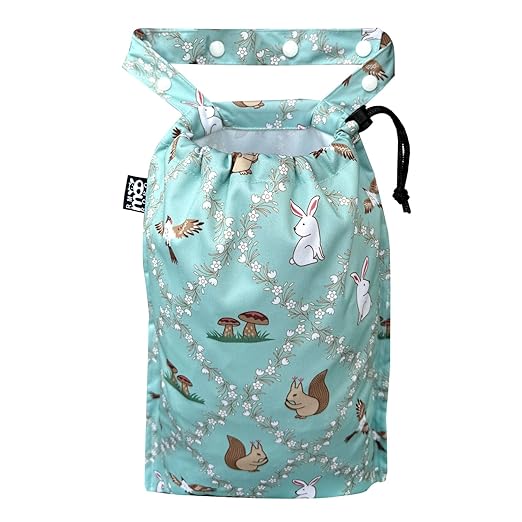 RMMOORORO Cute Hanging Car Trash Garbage Bag 100% Leakproof Waterproof Multipurpose for Car Back Front Seat Console with Hanging Strap (Forest Wonderland)
