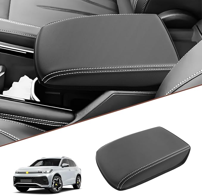 SKTU for 2025 2026 VW Tiguan Center Console Cover for 2025 2026 Volkswagen Tiguan (S/SE/SE R-Line Black/SEL R-Line) Armrest Cover VW Tiguan 2025 2026 Accessories 2025 2026 Tiguan Console Cushion