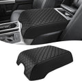 KBH Center Console Armrest Cover for 2015-2020 Ford F150, 2017-2022 F250 F350 F450 F550, 2018-2024 Expedition, Bucket Seat, PU Leather Cushion Thick Pad, Anti-Scratch, Black (Not for Other Years)