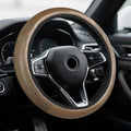 Car Steering Wheel Cover, Steering Wheel Accessories, Breathable Microfiber Leather Auto Wheels Protector, Universal 15 Inch Anti-Slip Protector Car Accessories for SUV Sedan Truck (Beige)