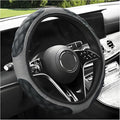 Car Steering Wheel Cover, 15 Inches Non-Slip Leather Car Steering Wheel Protector, Universal Steering Wheel Soft Cover Mats for Car Truck SUV, Interior Car Accessories (Gray)