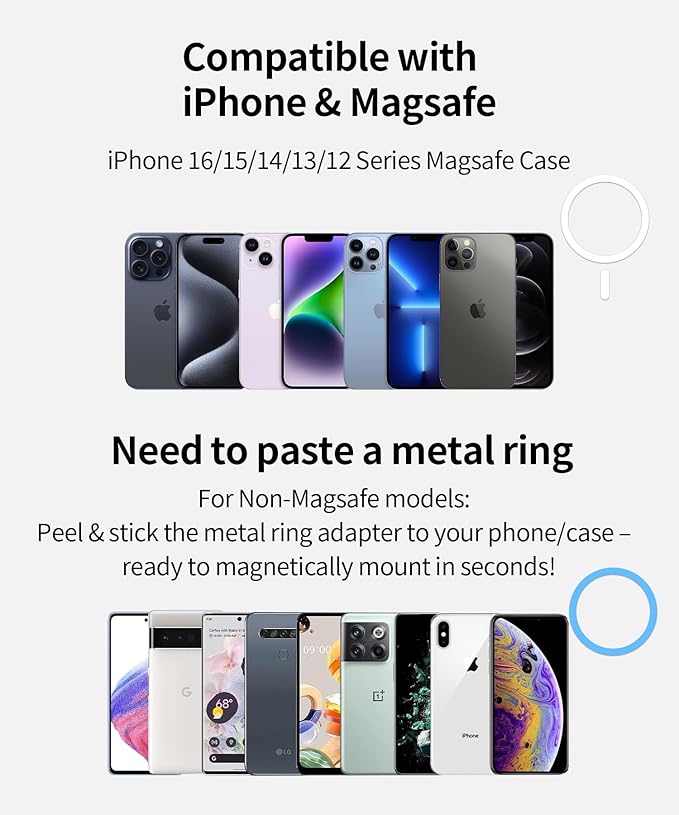 MaserWeller Car Phone Holder for Honda Civic 11th Gen 2022 2023 2024 2025 2026 Accessories 7/9-inch Screen 360° Rotation Phone Mount Compatible with MagSafe iPhone Accessories