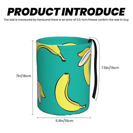 Bananas On Green Car Trash Can Leak Proof Hanging Waterproof Garbage Can Multipurpose Trash Bin for Car SUV Front Seat Headrest Collapsible and Portable Storage Pocket