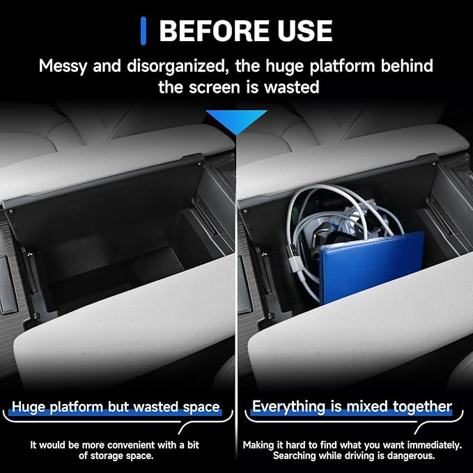 SXCY for 2025 2026 Toyota Sienna Center Console Organizer [Not for Console w/Cool Box] for 2021-2026 Toyota Sienna Accessories 2021-2026 Sienna Armrest Console Organizer 2024-2026 Sienna Console Tray