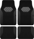 Skechers Car Floor Mats,Waterproof Universal Fit Faux Leather Car Mats,Floor Mats for Cars with Anti-Slip Heel Pad,Fit for SUVs,Vans,Sedans,Trucks,Black
