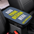 Customized Car Armrest Cushion Personalized Text Image Logo Custom Auto Center Console Armrest Pad Cushion Universal Deco Pad Center Console Cover for Car Seat Handrail Box, Indigo Blue
