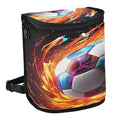 MNSRUU Car Trash Can with Lid, Football Ball Car Trash Bag Hanging Organizers and Storage for Front Back Seat, Leak-Proof Trash Bin