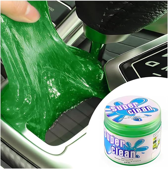 Cleaning Gel for Car, Universal Vehicle Interior Detailing Cleaning Putty Gel, Detail Cleaner Tools for Keyboard Vent PC Laptop Camera, Automotive Duster Remover Cleaner Accessories (Green)