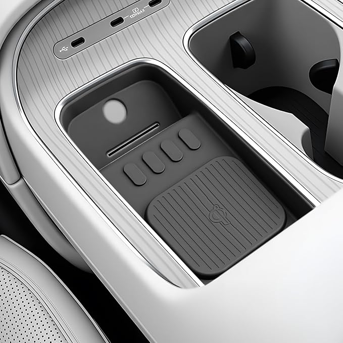 SKTU for 2026 Hyundai Palisade Wireless Charging Mat 2026+ Palisade Center Console Non-Slip Pad Hyundai Palisade 2026 Accessories 2026 Palisade Rubber Console Mat Durable