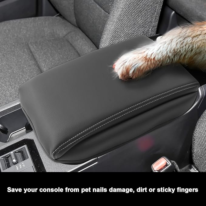 SXCY for 2024 2025 2026 Land Cruiser Armrest Cover for Toyota Land Cruiser 2025 2026 Center Console Cover 2024 2025 2026 Land Cruiser Center Console Cover for 2025 2026 Land Cruiser (White Line (Pad))