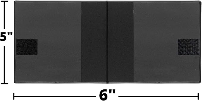 Performore Car Document Holder Wallets – Premium Organizer for Insurance and Registration Papers, 2 Clear Pockets with Strong Double-Sided Closure, Suitable for All Vehicles (4-Pack: 2 Black, 2 Red)