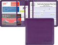 Wisdompro Small Car Registration and Insurance Documents Holder - Premium PU Leather Vehicle Glove Box Paperwork Wallet Case Organizer for ID, Driver's License, Key Contact Information Cards