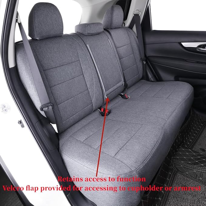 coverdream Custom Seat Covers Compatible with Select Nissan Rogue(Not for Select) 2014 2015 2016 2017 2018 2019 2020 Models (Gray,Full Set)