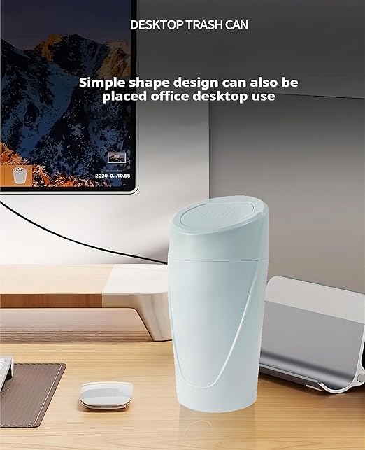 Car Trash Can Bin with Lid - 2 Packs Car Trash Bin-Car Trash Can Cup Holder-Mini Trash Garbage Can with 30pcs Small Trash Bags-Car Organizer Storage for Front Back Seat Accessories (light blue)