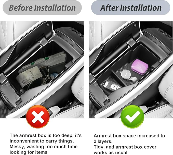 SKTU for 2024 2025 2026 Buick Envision Accessories Center Console Organizer for 2024 2025 2026 Buick Envision (Preferred/Sport Touring/Avenir) Console Tray 2024-2026 Envision Insert ABS Materials Tray