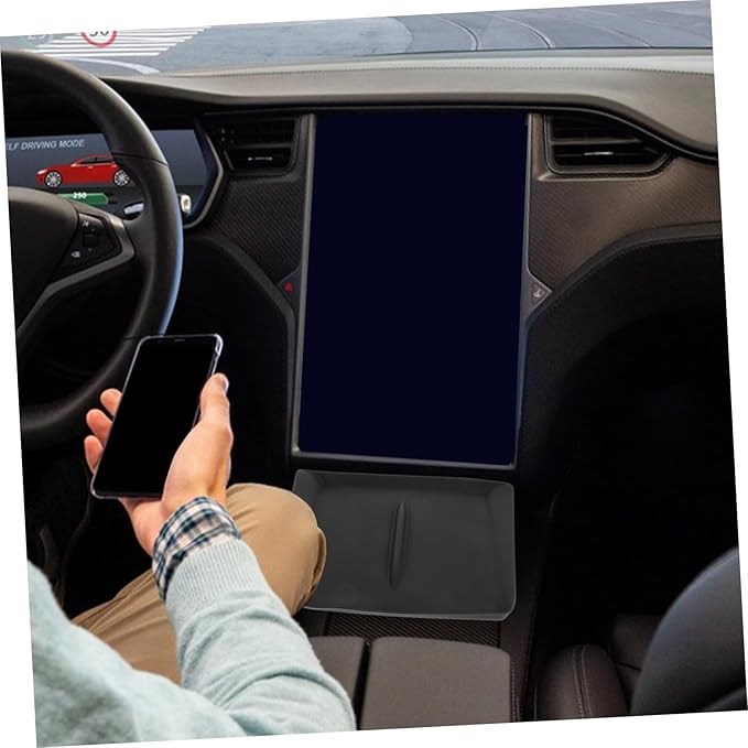 GLEAVI Center Console Cordless Charger Mat - Silicone Phone Charging Pad for Convenient Charging Sleek Design Enhancing Vehicle Interior