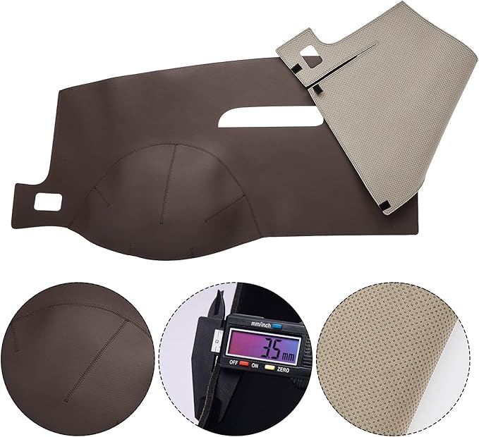 Dashboard Dash Mat Cover Leather Compatible for 07-14 Chevy Tahoe Suburban Denali Avalanche GMC Yukon/XL,07-13 Chevy Silverado GMC Sierra