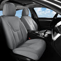 FLORICH Car Seat Covers Front Seats, Luxury Waterproof Faux Leather Seat Covers Cushion, Car Seat Protectors Universal Fit for Most 5 Seats Vehicles - Gray