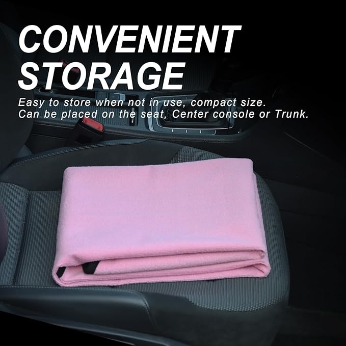 nbnhxnff Sweat Towel Car Seat Cover Protector Front Seats for Gym Workout, Running, Swimming, Beach and Hiking, Waterproof Universal Seat Cover for Car, Trucks, Van & SUV (Pink, 2pcs Front Seat)