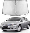 EcoNour Windshield Sun Shade for Honda Civic 2006–2011 | Front Window Sunshade | Foldable Car Sun Protector | Blocks UV Rays & Keeps Interior Cooler